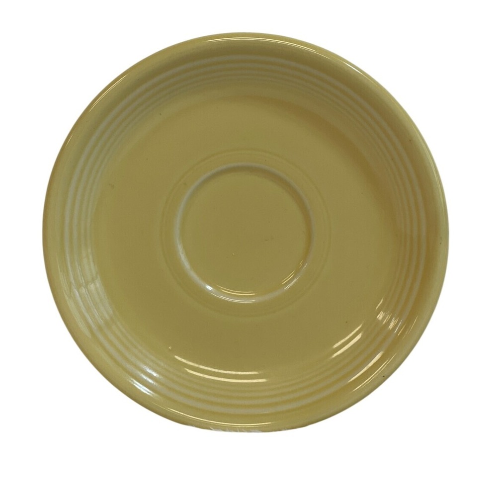 Fiesta Homer Laughlin Yellow‎ Saucer USA L.L.B Lead Free Vintage Plate